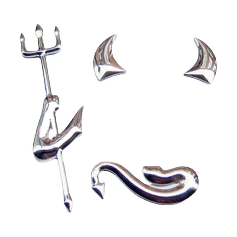 Teufel Autoaufkleber, silber - Lntyq