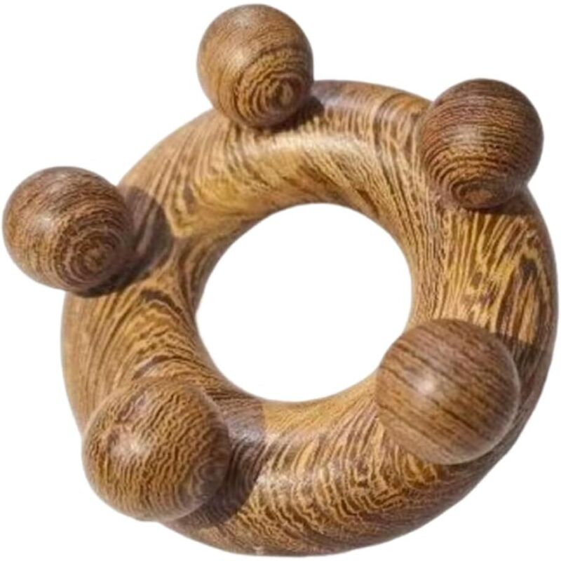 Lntyq Triggerpunkt-Massagegerät aus Holz, 5-beiniges Spinnenmassagegerät, Schabwerkzeug für Kopfhaut, Rücken, Nacken