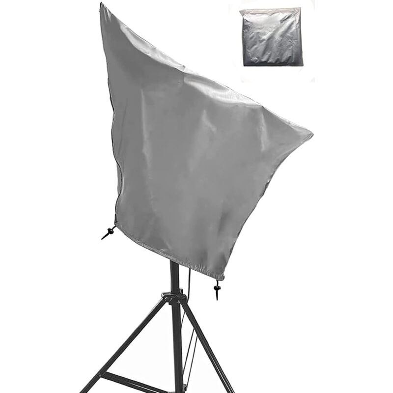 Wasserdichte, sonnenfeste Teleskop-Abdeckung mit verstellbarem Kordelzug für Celestron Skywatcher zeiss, Silber, Silber 100 x 75 cm - Lntyq