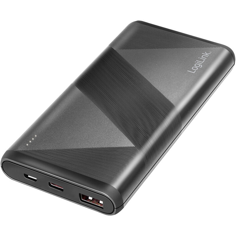 Logilink - PA0275 Akkupack 10000 mAh Quick Charge 3.0, Fast Charge, usb pd 2.0 LiPo Schwarz