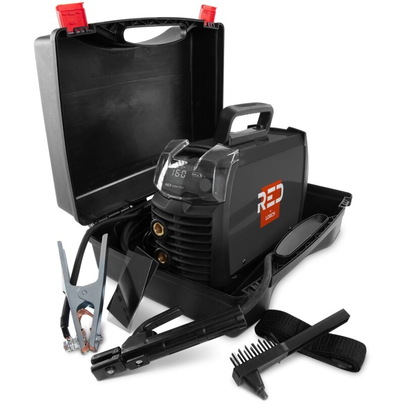 RED by LORCH Elektrodenschweißgerät Schweißgerät Inverter MMA 160 A im Koffer