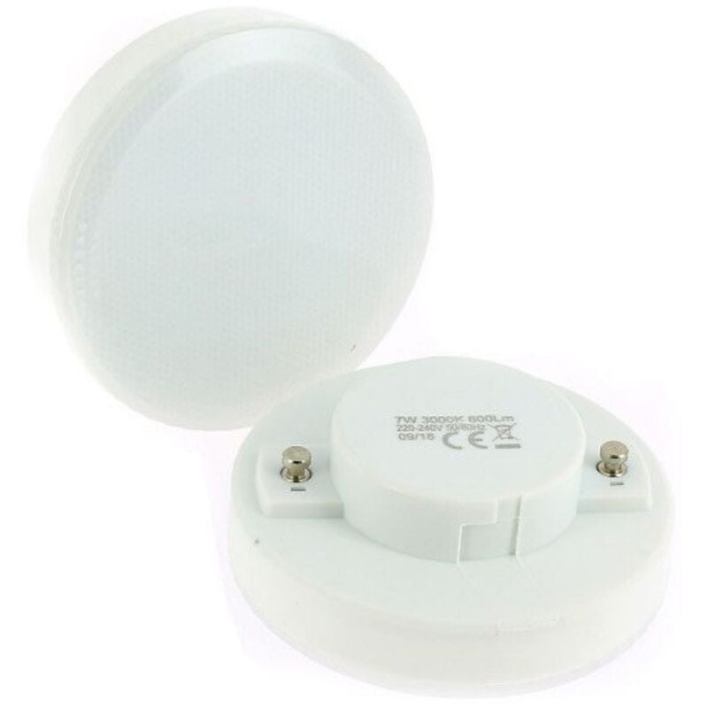 Eclairage Design - Los mit 2 LED-Lampen GX53 7W Äq. 50W Farbtemperatur: Kaltes Weiß 6000K