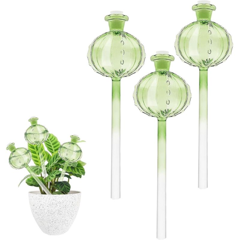 3er-Set Gießkugeln aus Glas, Gießkugeln für Zimmerpflanzen, Gießkugeln für Pflanzen, Wasserspender für Pflanzen und Blumen zum Gießen Ihrer Pflanzen