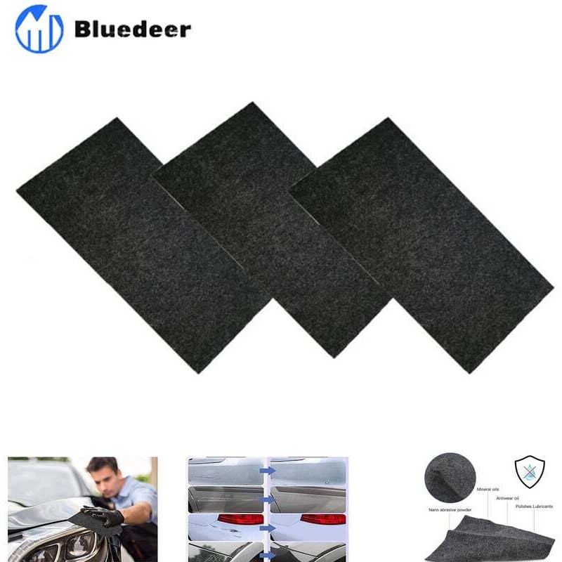 Lot de 3 Chiffons Nano Magic - Nano Sparkle - pour enlever Les Rayures de la Voiture - pour réparation de la lumière, Le Polissage de Surface et Les