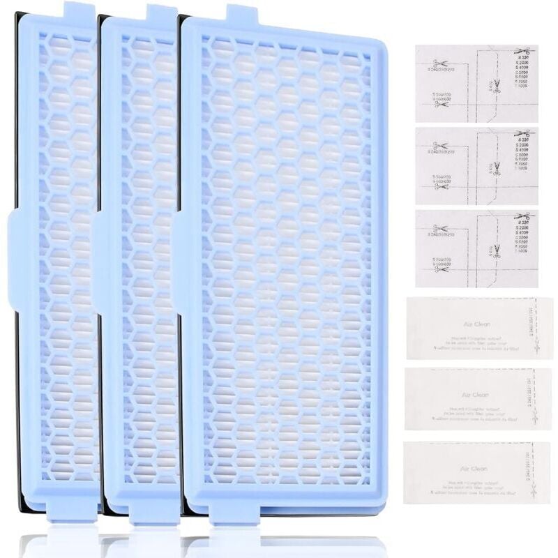 Lot de 3 Filtres pour Miele, includere 3 filtre Active AirClean 3 filtres moteur, filtre aspirateur pour miele Complete C2 C3 Compact C1 C2 S4000