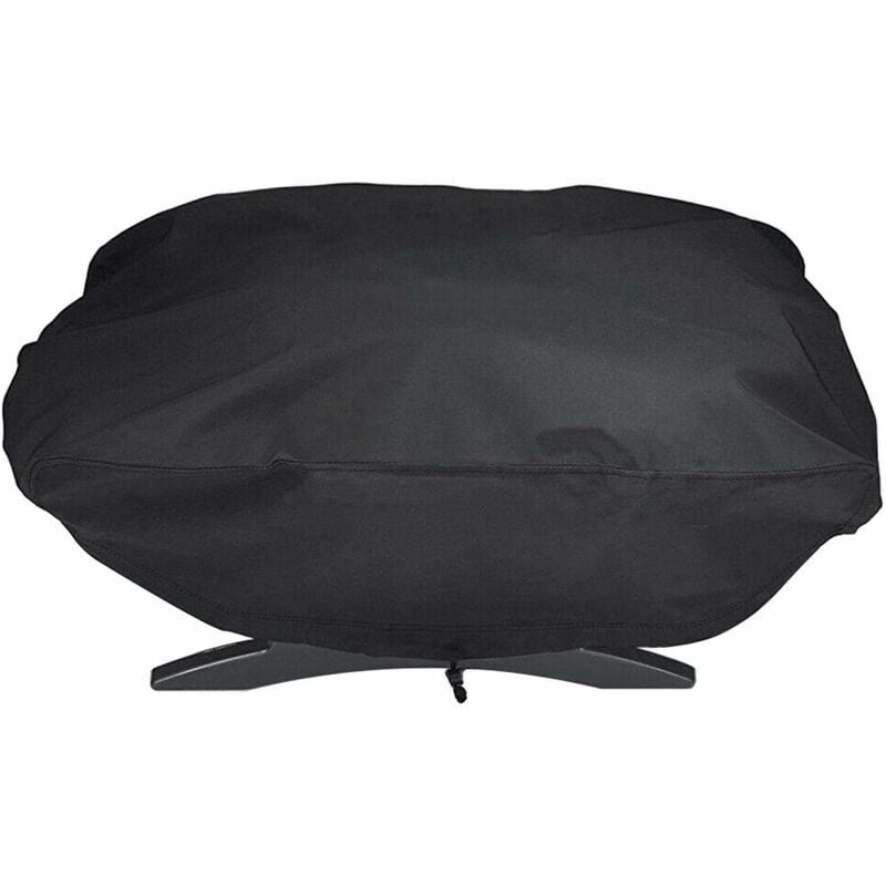 Wasserdichte Schutzhülle für Weber 7110 Q1000 Gasgrill, UV- und wasserbeständig (67,1 x 44 x 32 cm) (Schwarz)