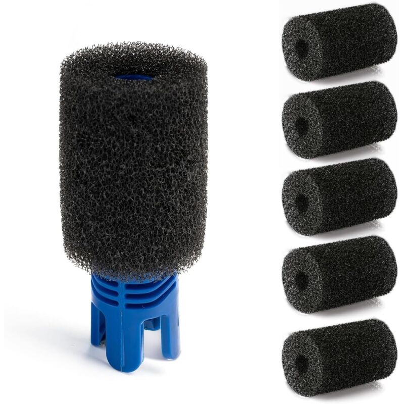 Set mit 6 Schaumstoffbürsten für Poolroboter, schwarze Filterschwämme, kompatibel mit Aquarien und Modellen 180, 280, 360, 380, 480, 3900 Sport.