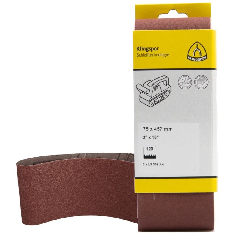 Klingspor LS 309 XH Hobbänder, 100 x 560 mm Korn 100 F5, SB-verpackt im Reiter