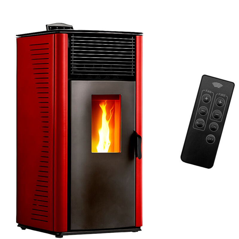 Sannover - Luft- Pelletofen Anita 12 kW Bordeaux