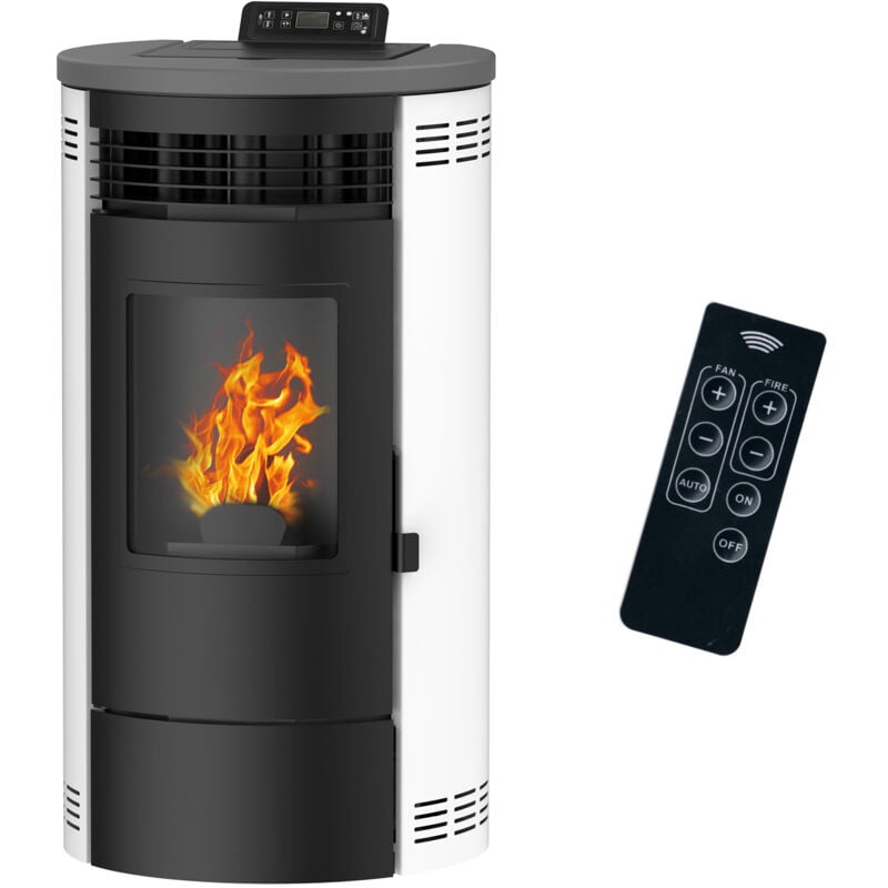 Sannover - Luft-Pelletofen Flavia 15 kW Weiß