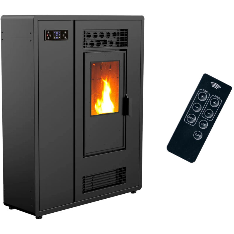 Sannover - Luft- Pelletofen Slim Astral 12,2 kW Schwarz