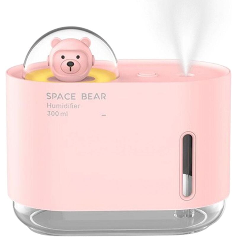 Memkey - Luftbefeuchter für Schlafzimmer Space Bear Schlafzimmer-Luftbefeuchter 300 ml Luftbefeuchter mit kühlem Nebel für Kinderzimmer, automatische