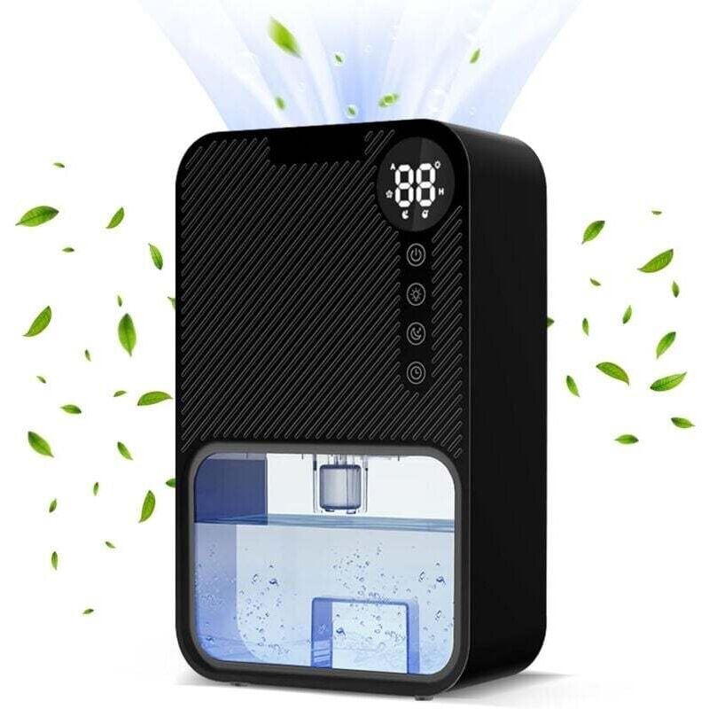Luftentfeuchter für Schlafzimmer, 1100 ml Wassertank, mit Digitalanzeige und automatischer Abschaltung, für Schlafzimmer, Badezimmer, Wohnmobil,