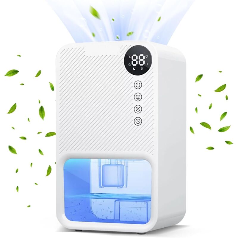 Luftentfeuchter für Schlafzimmer, 1100 ml Wassertank, mit Digitalanzeige und automatischer Abschaltung, für Schlafzimmer, Badezimmer, Wohnmobil,