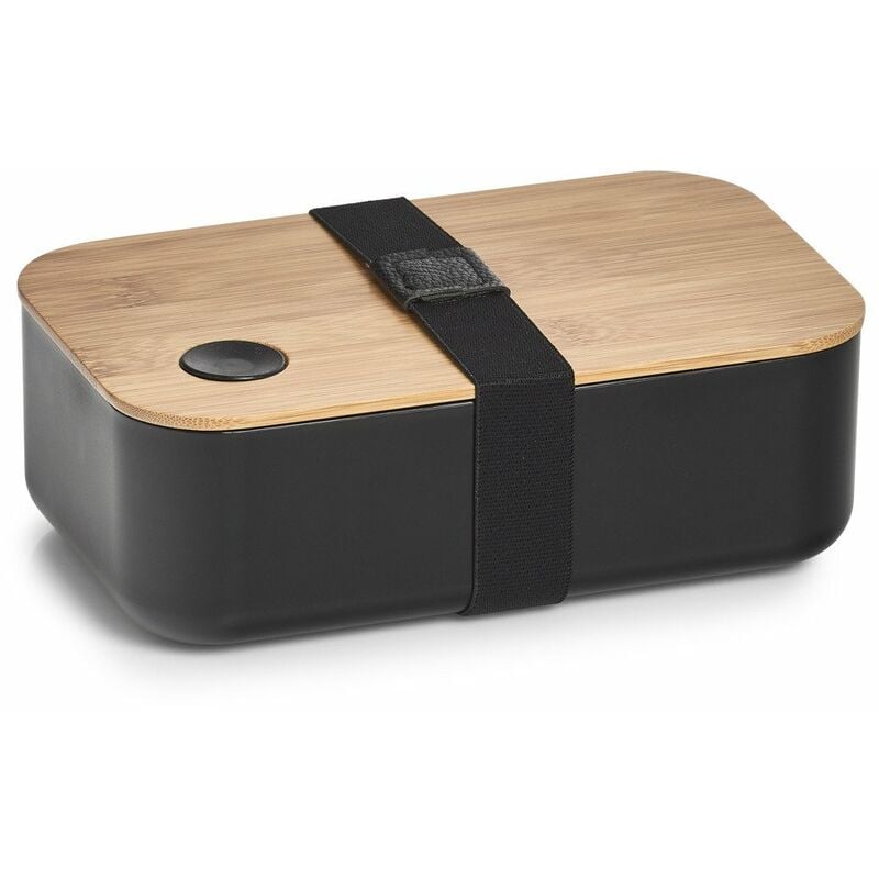 Lunchbox mit Fach, 19 x 12 x 7 cm, schwarz Zeller Zeller