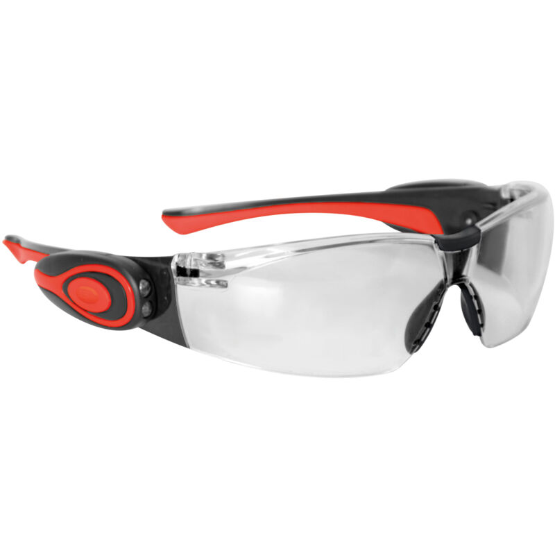 Sicherheitsbrille Stealth 8000 mit 4 verstellbaren LED-Lichtern MistResist Anti-Beschlag K&N - Farblos