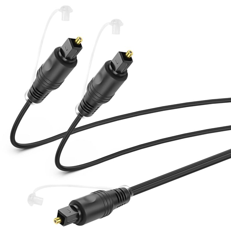 m digitales optisches Splitterkabel - 1 auf 2 Ausgänge - Toslink digitales Glasfaser-Audio - 1 Eingang und 2 Ausgänge - Für Heimkino, DVD-Player,