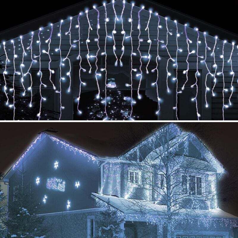 m lange Lichterkette mit 216 LEDs für den Außenbereich, wasserdichte Lichterkette für den Innen- und Außenbereich, ideal für Weihnachts-, Hochzeits