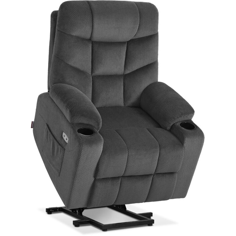 M Mcombo Fernsehsessel mit Aufstehhilfe Elektrisch, Sessel mit Aufstehhilfe, fernsehsessel mit liegefunktion bis 140°, Seniorensessel für Wohnzimmer,