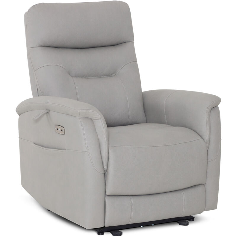 M Mcombo Relaxsessel mit Liegefunktion, Fernsehsessel Elektrisch Verstellbar, tv Sessel, Recliner Chair, usb & Seitentasche, Sessel Wohnzimmer Relax,