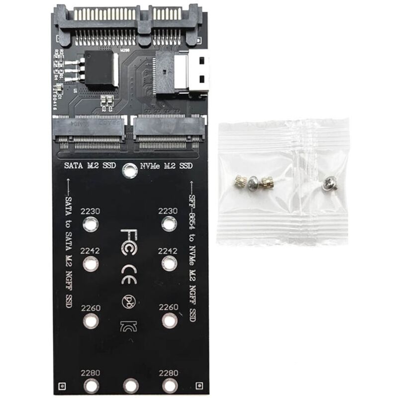 M2 ssd Adapter M.2 Ngff ssd zu + M2 nvme ssd zu SFF-8654 Konverter zu M2 Erweiterungskarte