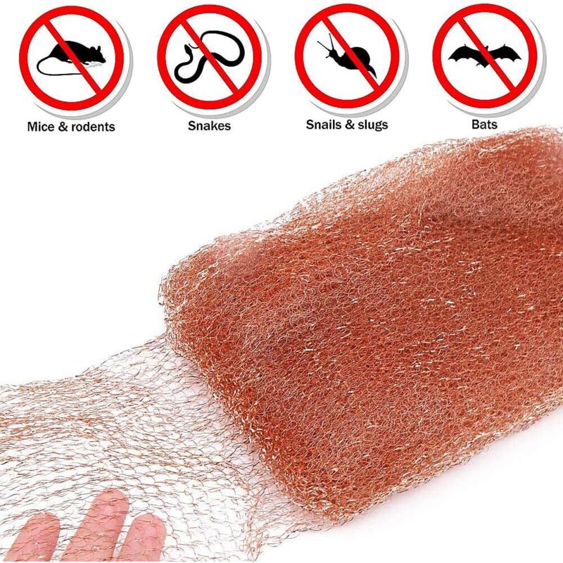 Csparkv - m/20 Fuß x 12,7 cm Kupferdrahtrolle zur Bekämpfung von Mäusen, Ratten und Nagetieren, zur Schneckenabwehr, Schlangenbekämpfung,
