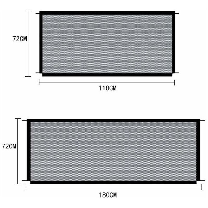 Magic Pet Door Pliable Portable Dog Isolation Net Rétractable Baby Safety Door Convient pour Stairway Aisle Bedroom DoorLarge 180 72 (crochet solide)