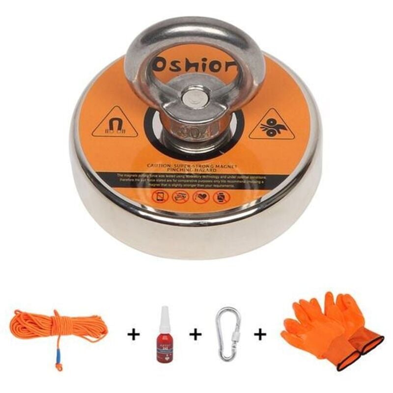 Magnet-Angel-Set, Angel-Magnet-Set mit 550 Pfund Spannung, starker runder Neodym-Angel-Magnet, für magnetisches Angeln und Fluss-Retrieval