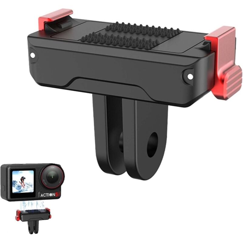 Magnetische Schnellverschlussbasis für DJI Osmo Action 5 Pro, Doppelklauen-Verlängerungsadapter, kompatibel mit Zubehör für die Actionkamera DJI Osmo