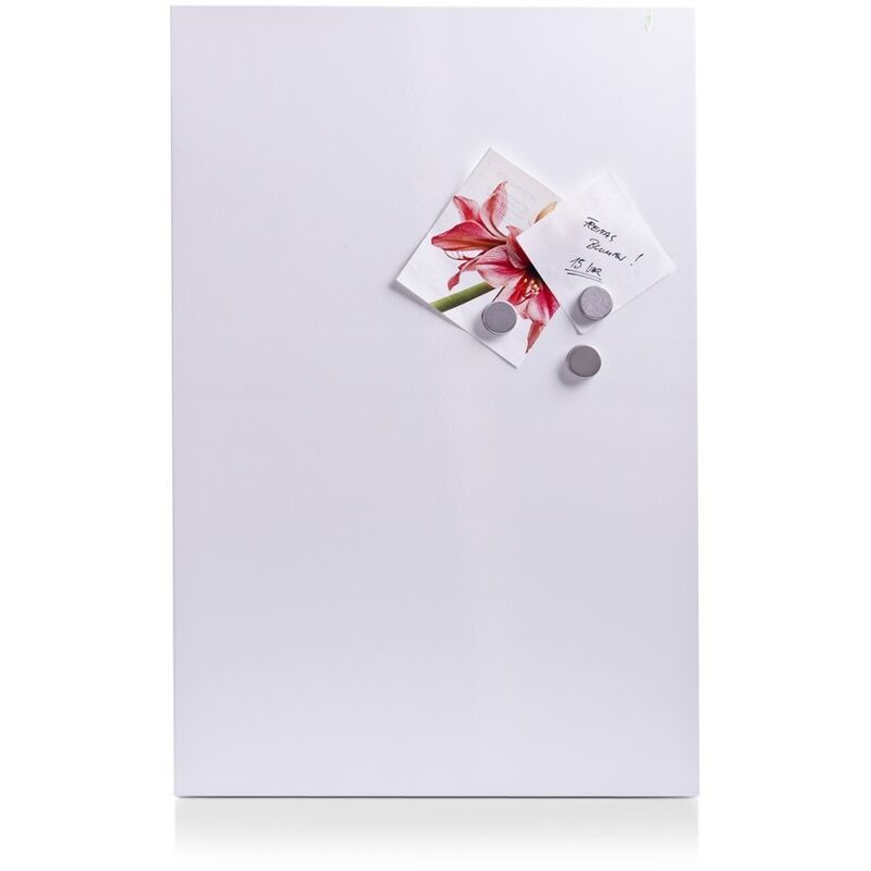 Zeller - Magnetische Tafel für die Notizen + 3 Magnete, weiß, 60x40 cm