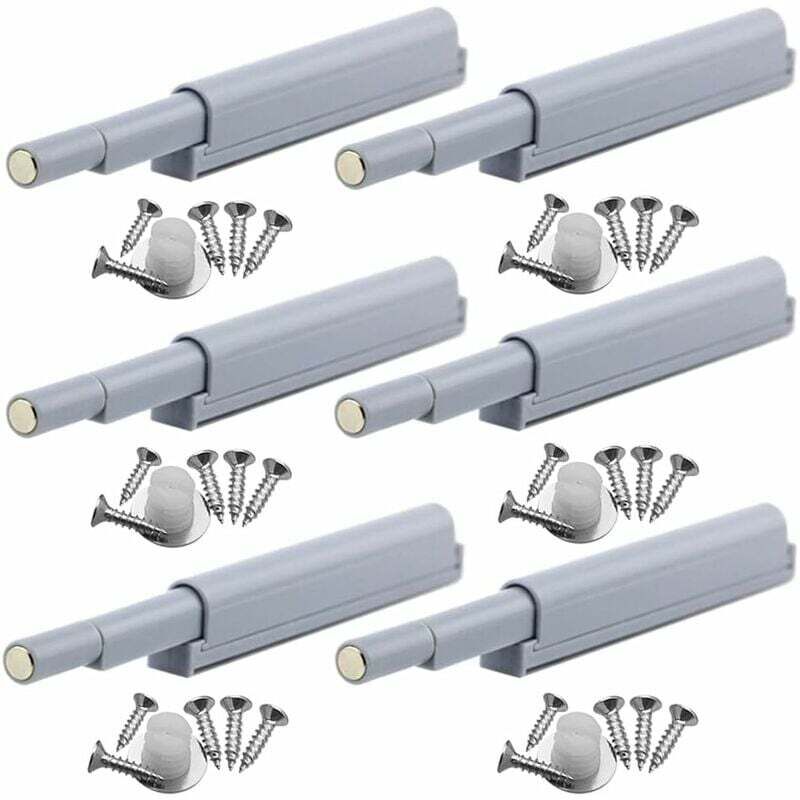 Magnetische Türschlösser mit Touch-Trigger für Schränke, Vitrinen, Türen mit One-Touch-Öffnen/Schließen (6 Stück)