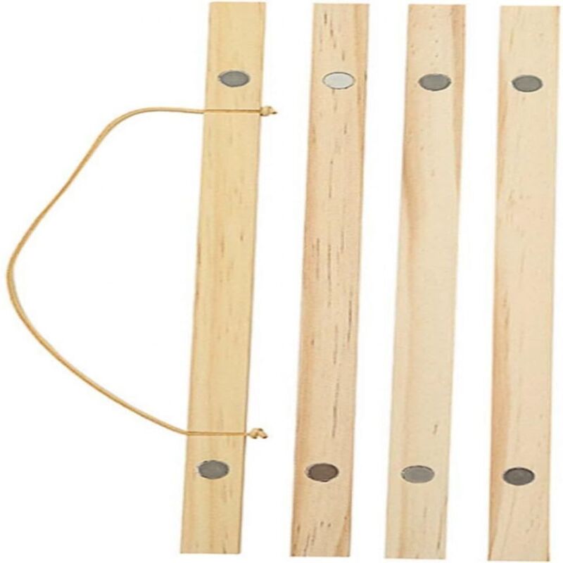Magnetischer Rahmen für Poster mit Holzaufhängestange – Wandhalterung für Fotos, Drucke und Kunstwerke, Rollpräsentation, Dekoration für Wohnzimmer,