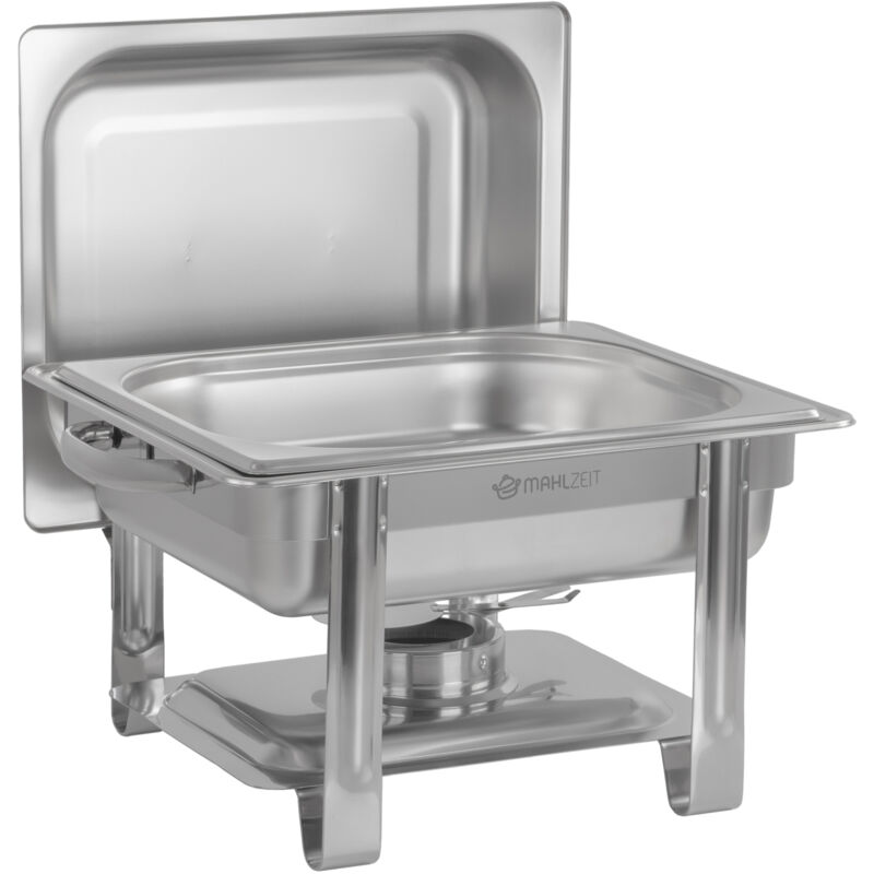 Edelstahl Chafing Dish 4 Liter, 1/2 gn Speisenwärmer Wärmebehälter, für Catering, Buffet - Mahlzeit