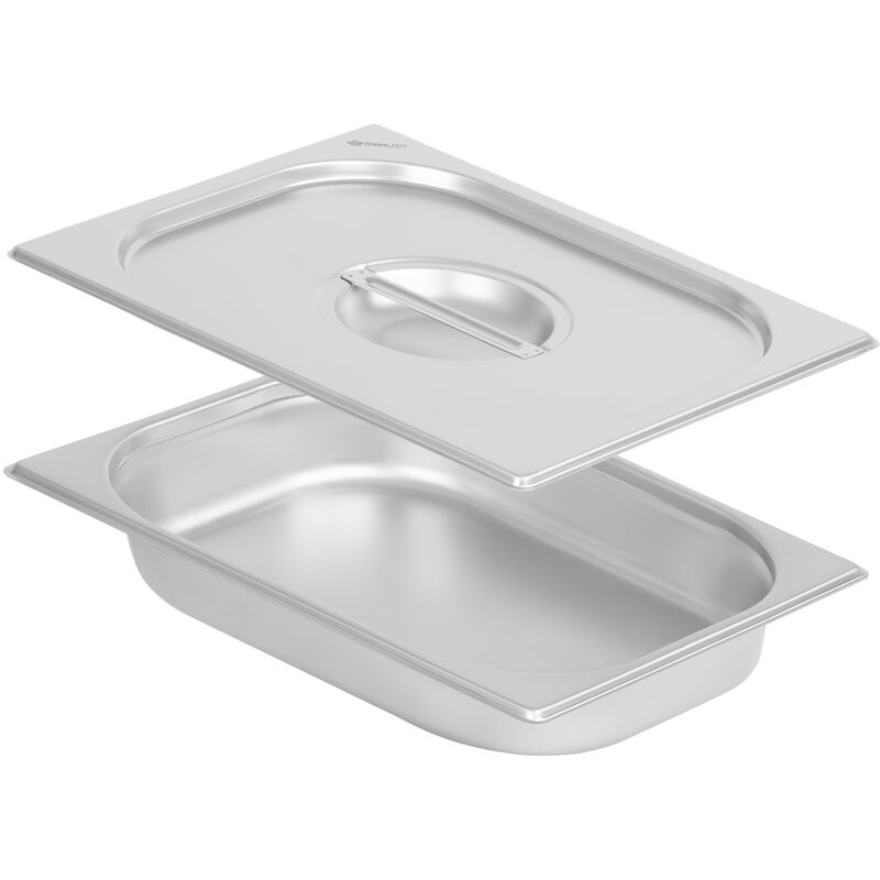 Gn Behälter 1/2 mit Deckel, Höhe 65 mm, Edelstahl Wärmebehälter, Geeignet für Chafing Dish - Mahlzeit