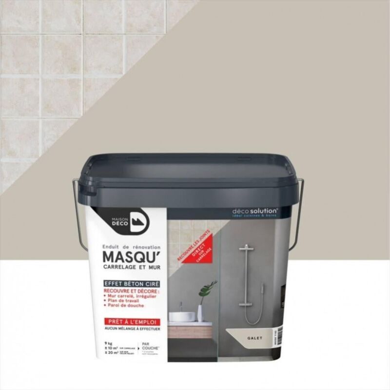 MAISON DECO Fliesen- und Wandabdeckbeschichtung, Kiesel, 9 kg MAISON DECO