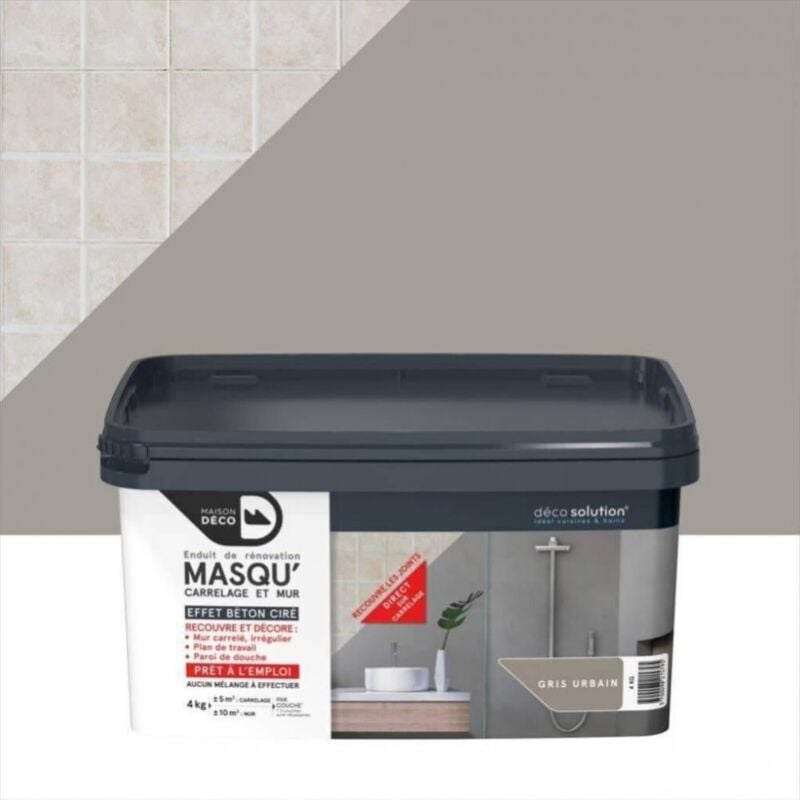 MAISON DECO Fliesen- und Wandmaskenbeschichtung, Urban Grey, 4 kg MAISON DECO