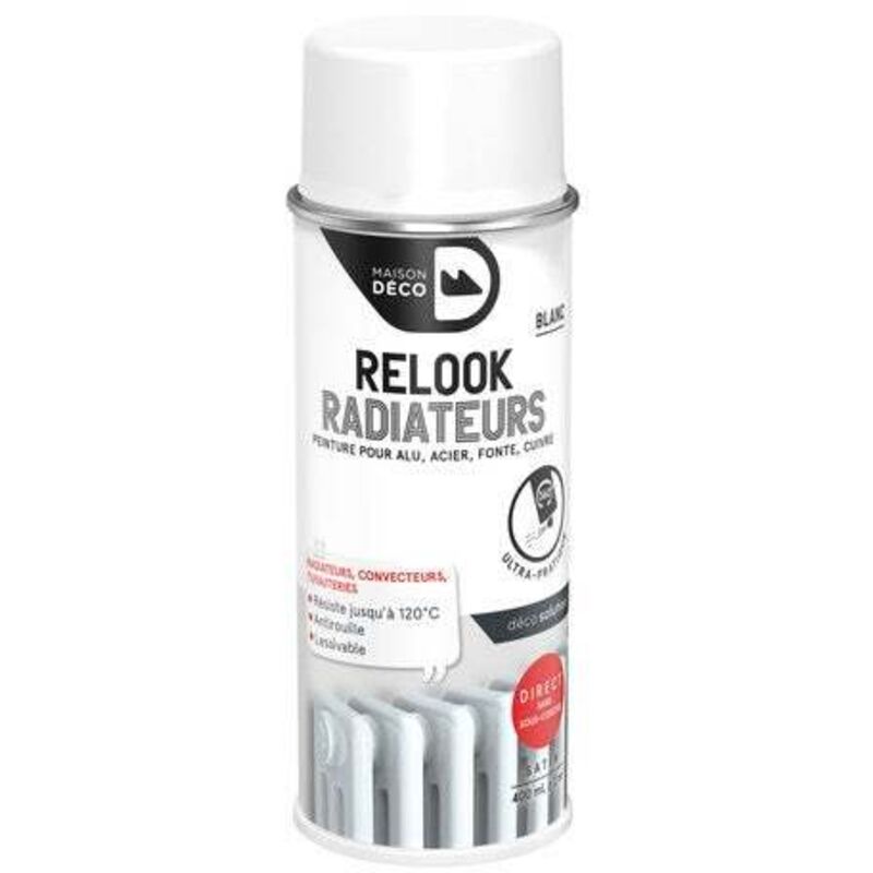 MAISON DECO Heizkörper-Relook-Sprühfarbe Satinweiß 0,400 L MAISON DECO