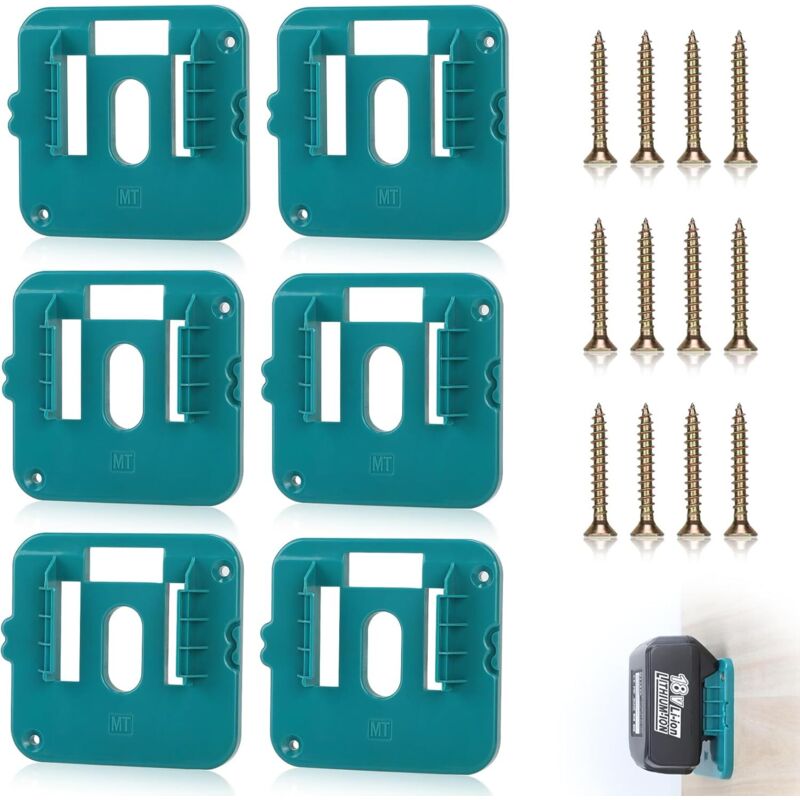 Makita 18V Batteriehalter mit 12 Schrauben, kompatibel mit Makita BL1860 BL1850 BL1840 BL1830, Blau (Batterie nicht enthalten)