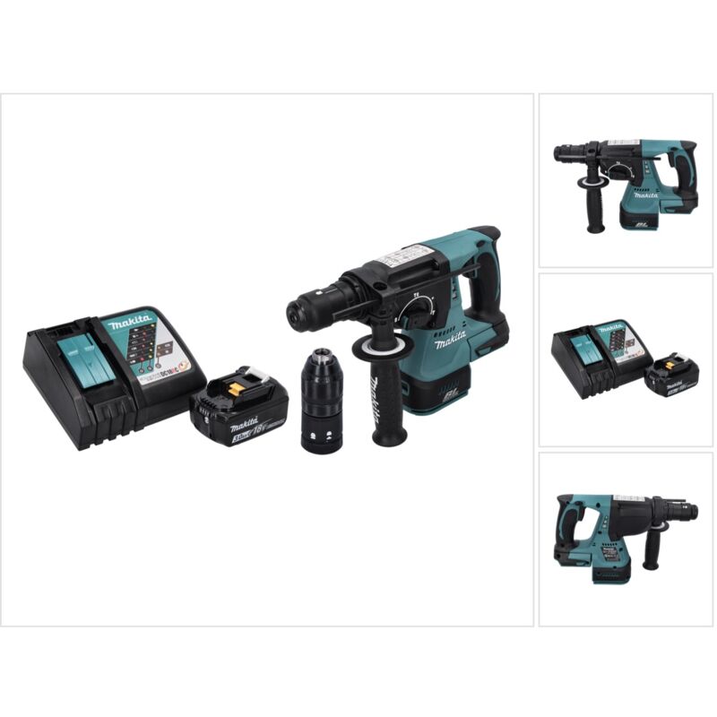 Makita DHR 243 RF1 Akku Bohrhammer 18 V SDS plus Brushless + 1x Akku 3,0 Ah + Ladegerät