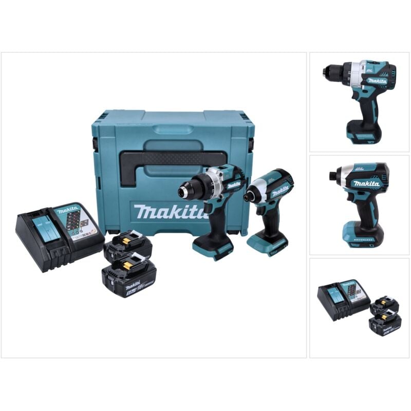 Makita - dlx 2432 tj Akku Combo Kit ddf 486 Akku Bohrschrauber + dtd 153 Akku Schlagschrauber + 2x Akku 5,0 Ah + Ladegerät + Makpac