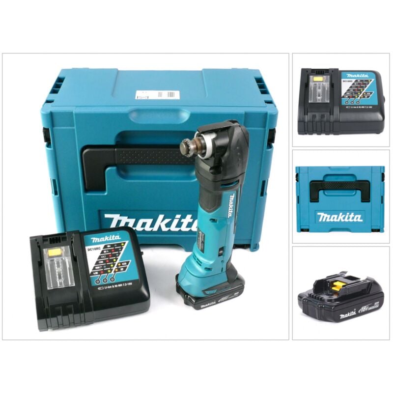 Makita DTM 51 RY1J 18V Li-ion Akku Multifunktion Werkzeug mit Akku, Ladegerät und MAKPAC