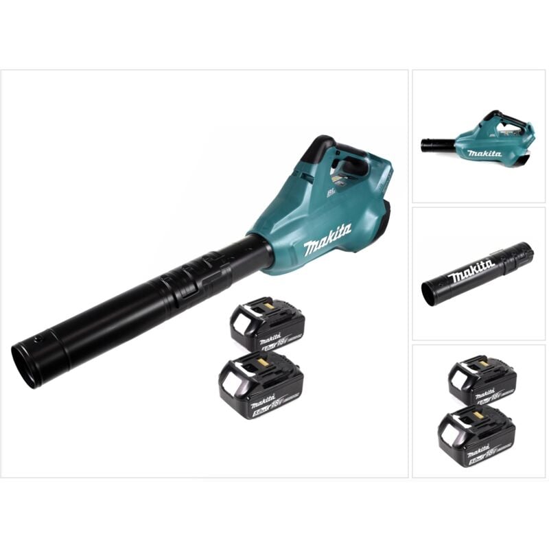 Makita DUB 362 T 2x18 Volt Akku Laubbläser Akku-Gebläse + 2x 5 Ah Akku - ohne Ladegerät