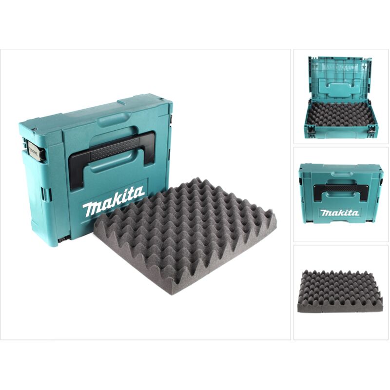 Makita MAKPAC 1 Systemkoffer - mit Universaleinlage für Makita 18 V Akku Geräte Schrauber Sägen Schleifer