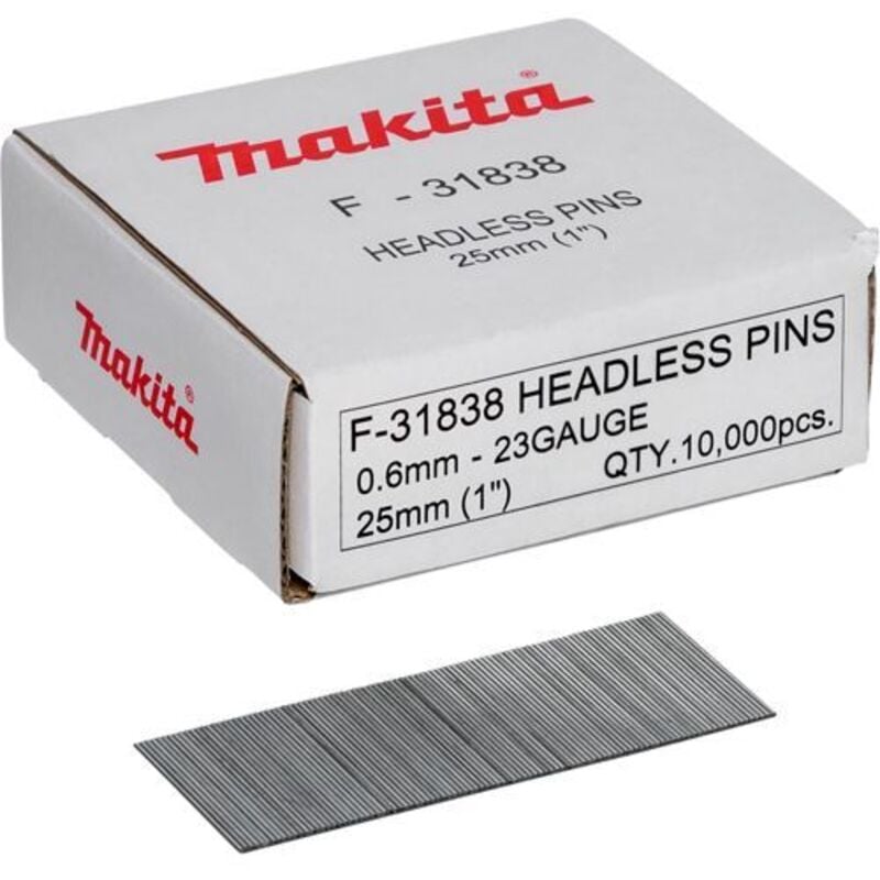 Stifte Pins 25 x 0,6 mm 10000 Stück ( F-31838 ) für Akku Pintacker DPT351 / DPT353 - Makita