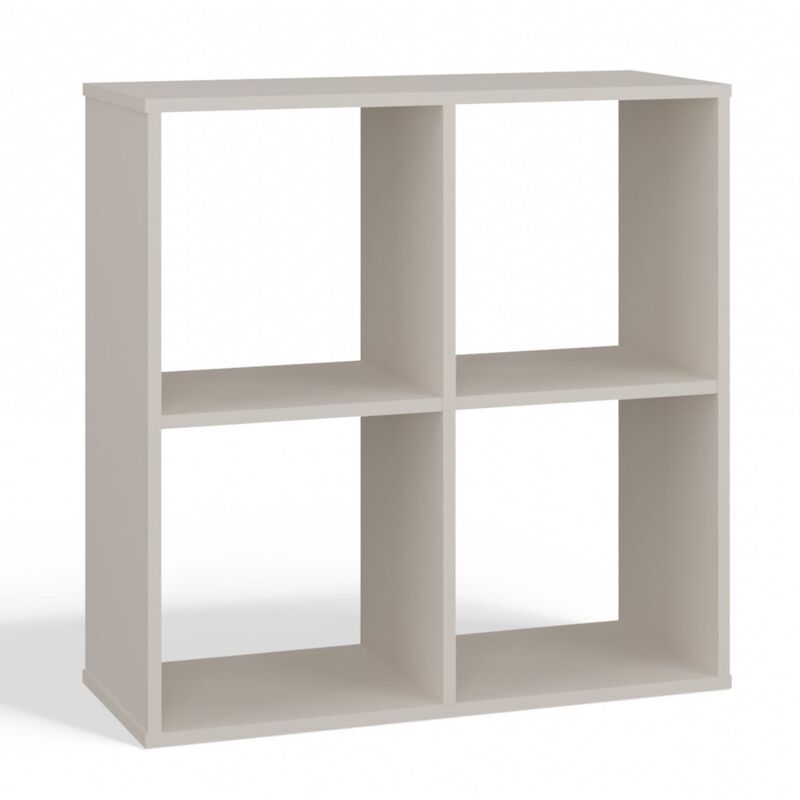 CDF Malax 2x2 Bücherregal Farbe: Beige Schrank, Sockel für Wohnzimmer, Büro und Arbeitszimmer Regal für Bücher und Spielzeug Modern Ideal für
