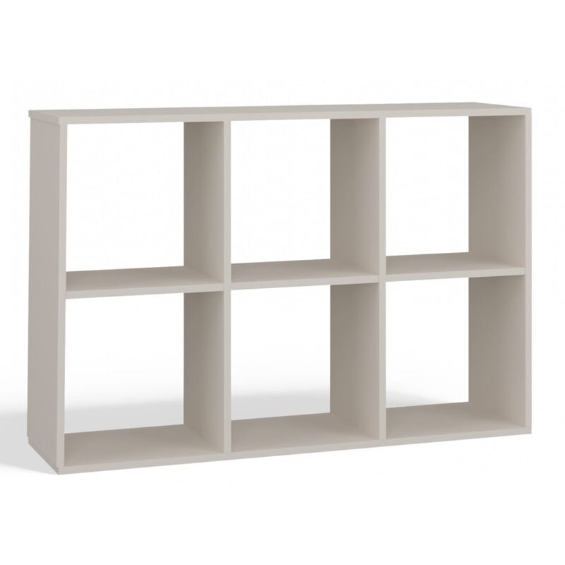 CDF Malax 2x3 BücherREGAL Farbe: Beige Schrank, Sockel für Wohnzimmer, Büro und Arbeitszimmer Regal für Bücher und Spielzeug Ideal für Kinderzimmer,