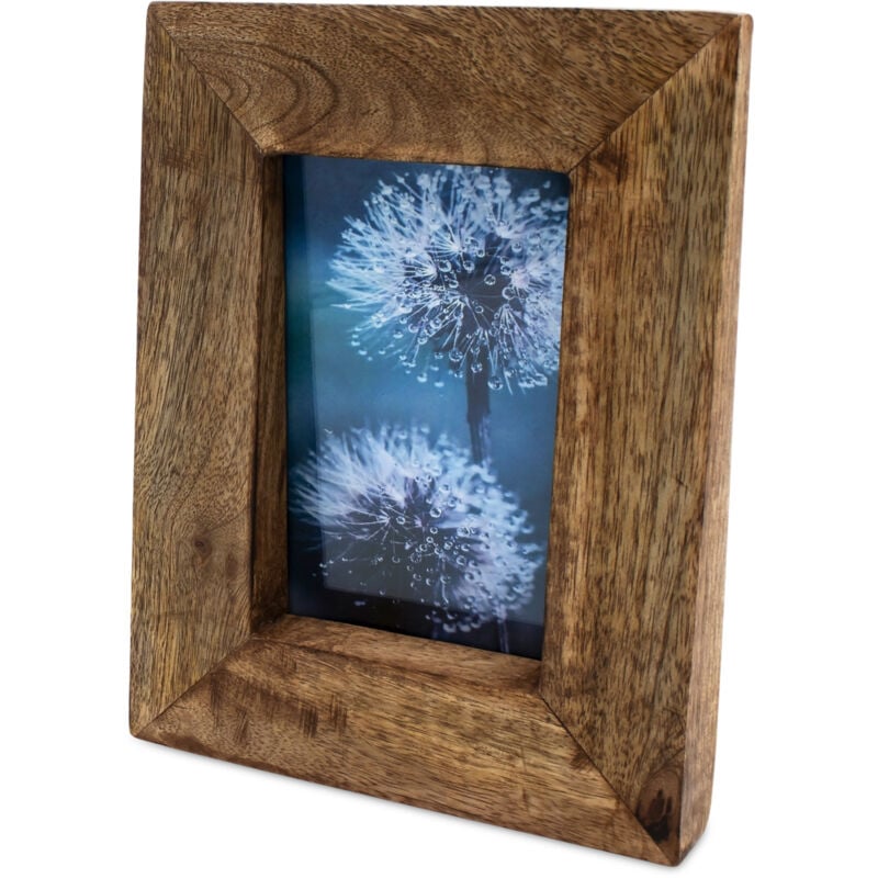 Spetebo - Mango Fotorahmen zum Stellen und Hängen - für 10 x 15 cm - Holz Bilderrahmen rechteckig für Hochformat Fotos