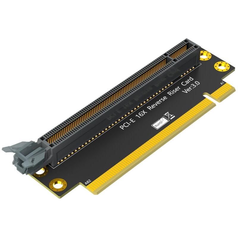 Männlich zu Weiblich Riser-Karte PCI-E 16X 3.0 90 Grad Reverse für 2U Server (Installationsrichtung zum Prozessor Hin)