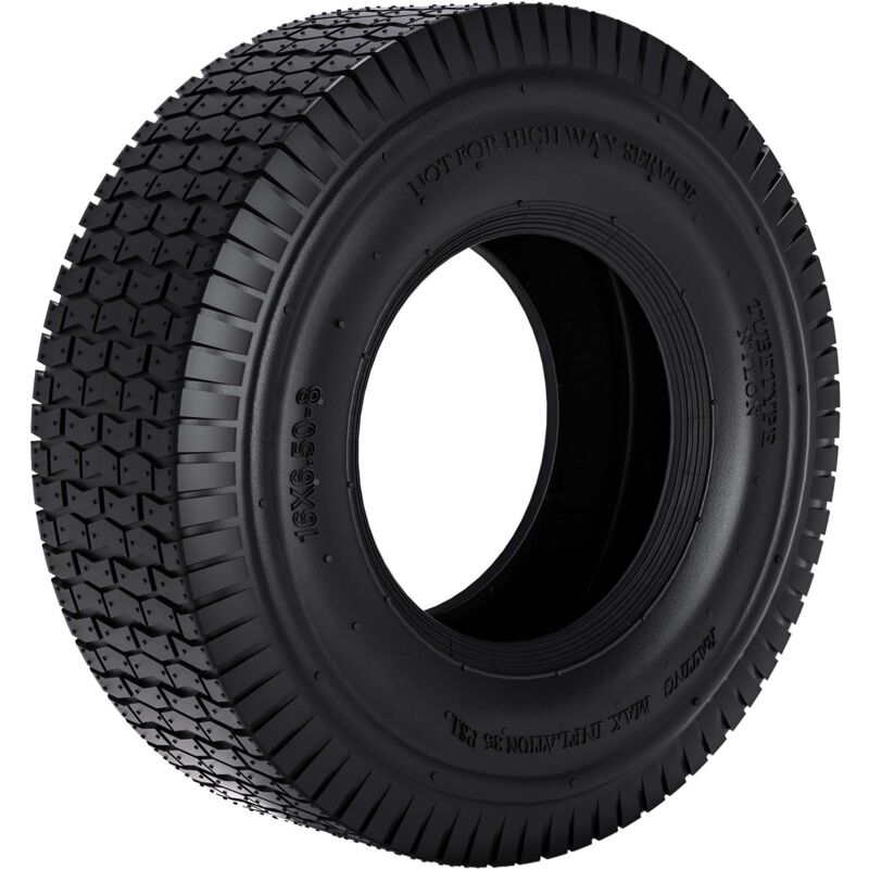 Wiltec - Mantel Rasenmäherreifen Reifendecke Rasentraktor Aufsitzmäher Rasenmäher Zugkarren 16x6.50-8 4PR