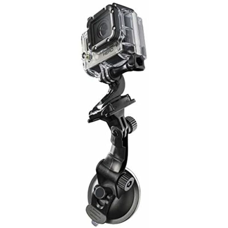 Mantona - 20246 - Saugnapfhalter für GoPro Hero und GoPro Session, Farbe schwarz